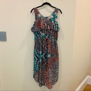 Abstract Hi Low Dress